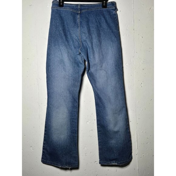 No Boundaries Juniors Low Rise Denim Blue Jeans Size 13 Eyelet Belt Y2K Punk - Picture 2 of 12